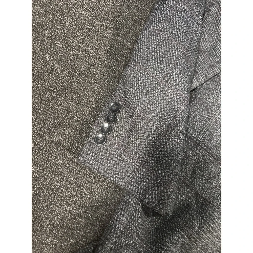 Shaquille O'neal Blazer Jacket Men 54R Gray Plaid Sport Coat XLG